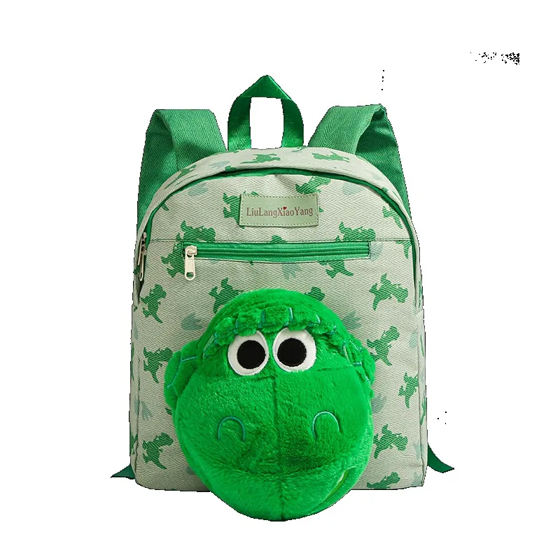 

New Oxford Patchwork Dinosaur Doll Backpacks 2026 Hot Sale Spring Design Sense Bags Student Commuting Cute Fashion Backpacks