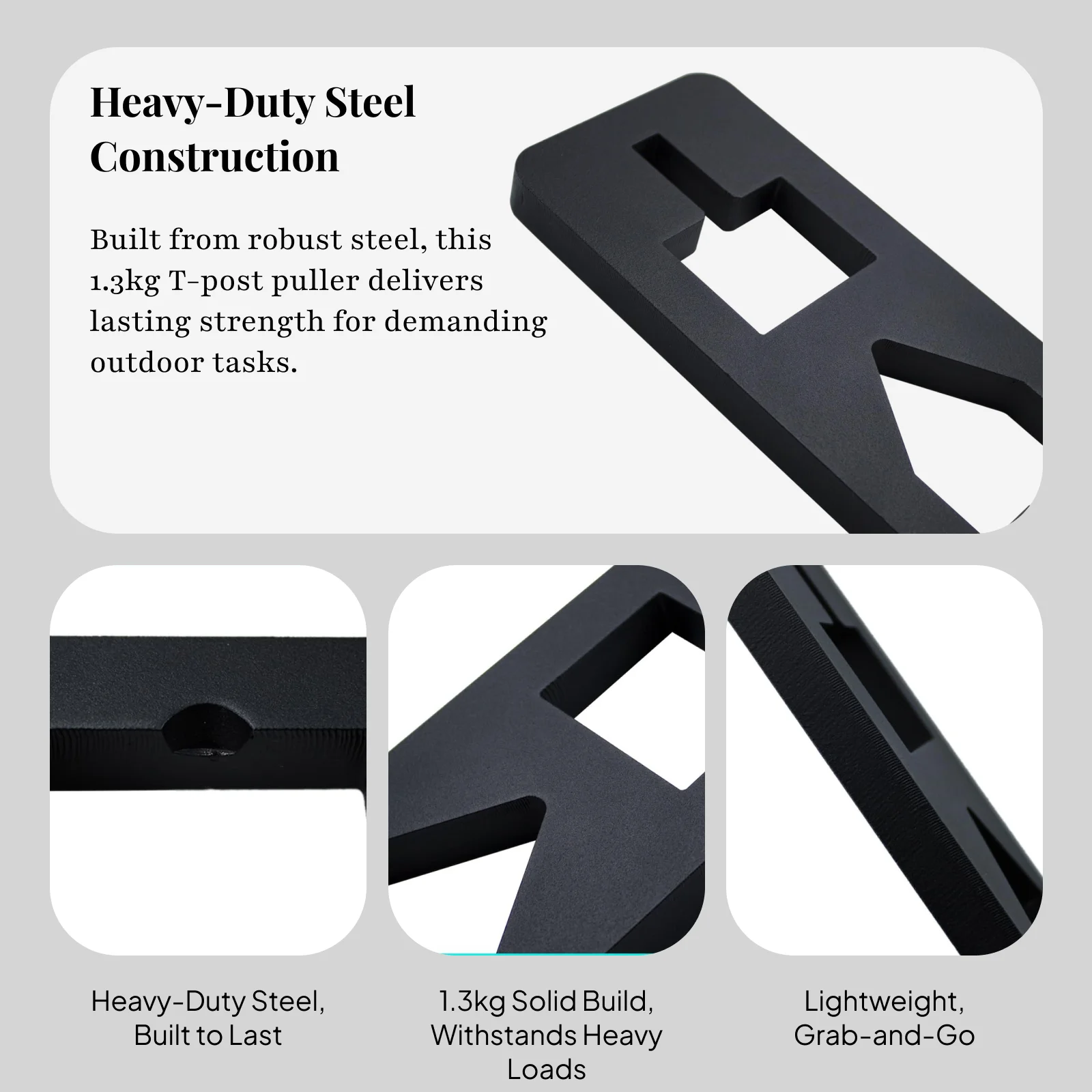 T Post Puller Plate Garden Equipment Pull Out from Ground Fence Post Puller