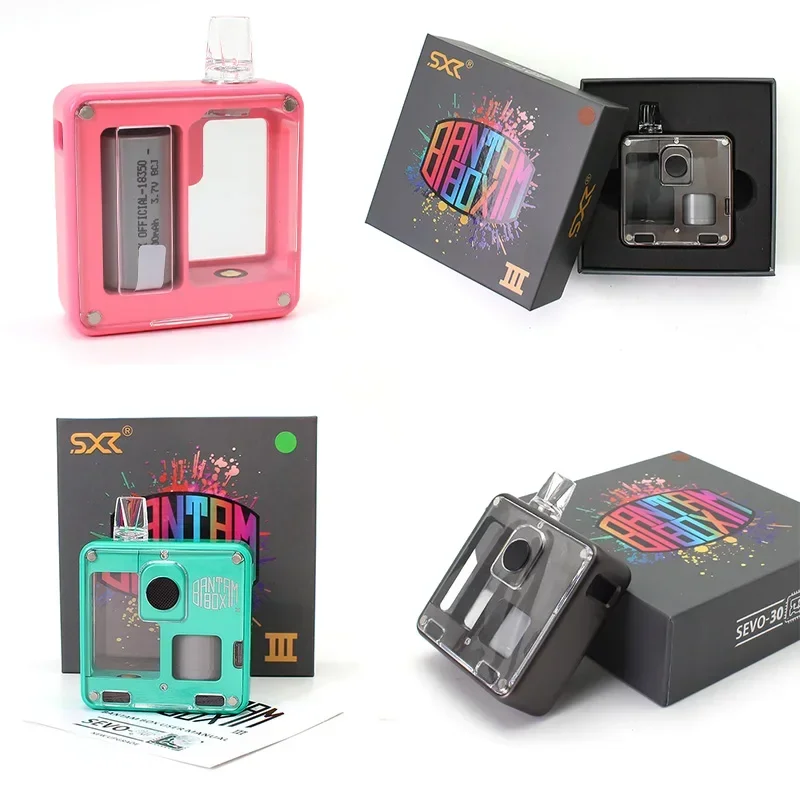 2023 SXK BANTAM Box V3 Mod Kit 5W-30W Built-in 18350 Battery 0.49 Inch OLED Zinc Alloy Material Vape E Cig Mods Vs BB Billet Box