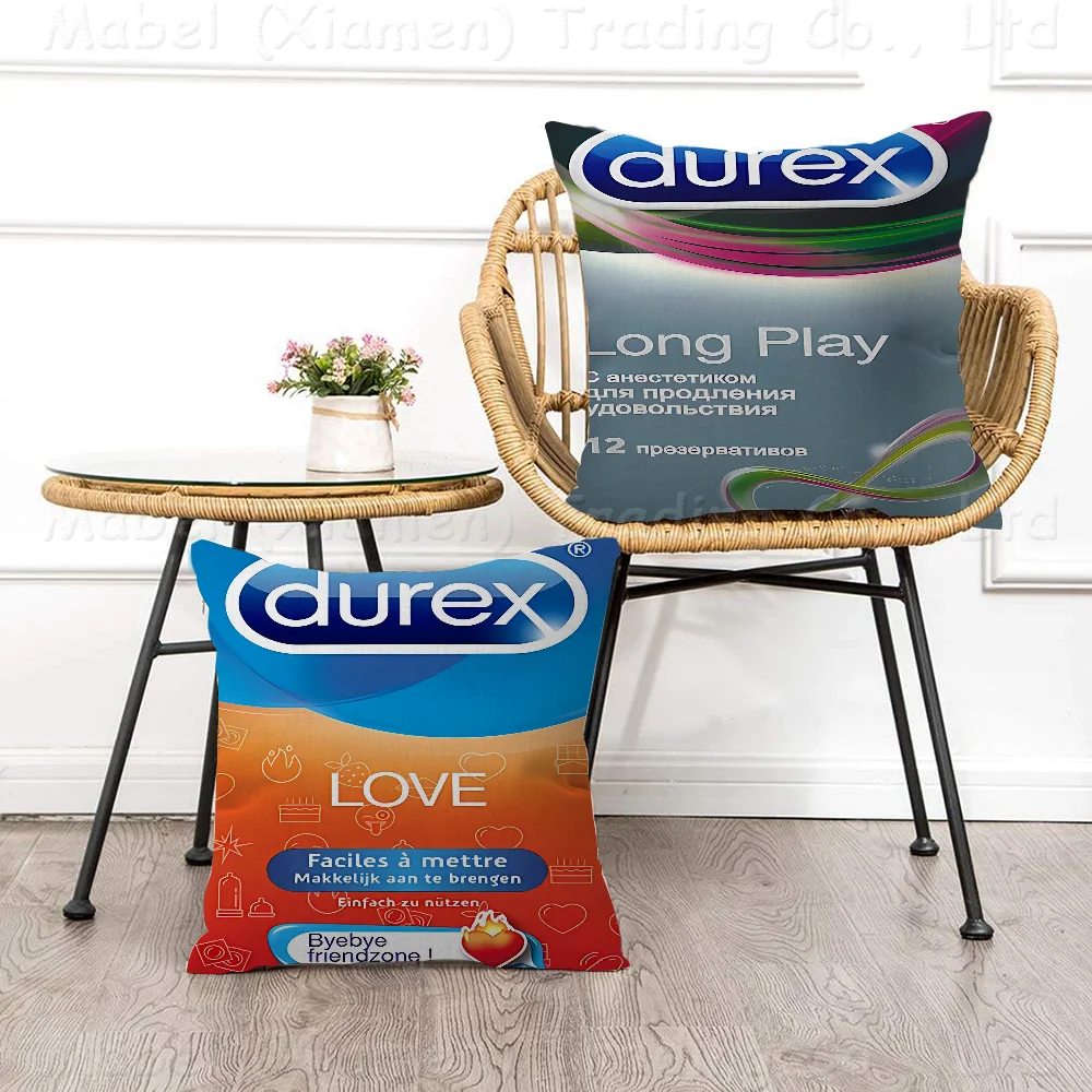 Sexy Condom Brand D-Durex Pillow Cushion Cover Pillowcase Living Room Sofa Home Decor Customized