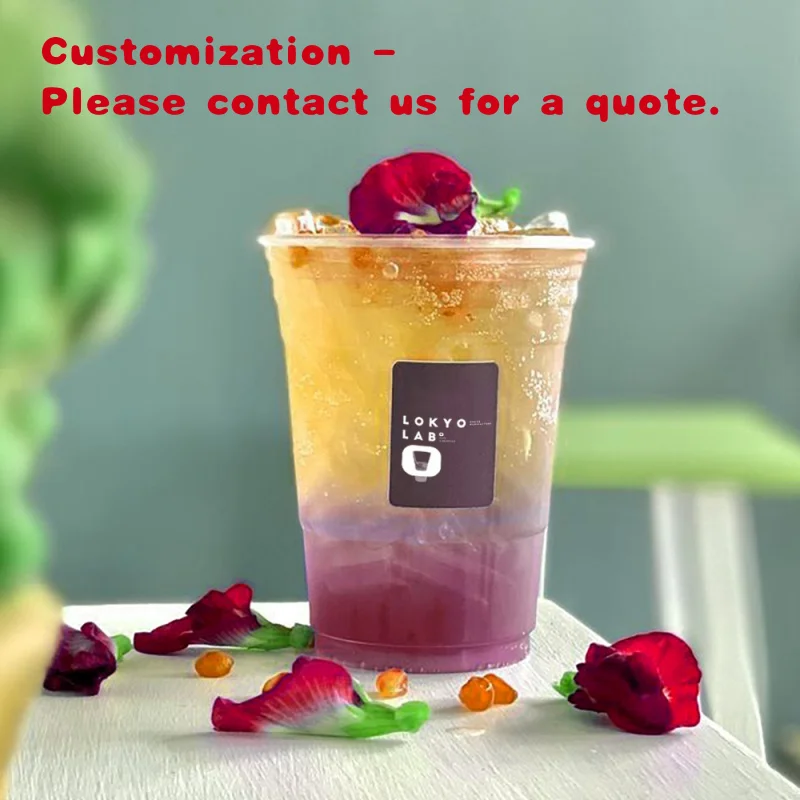 custom.LOKYO Custom 12 16 20 oz Pet Cups Cold Drink Iced Coffee Smoothie Disposable Plastic Cup