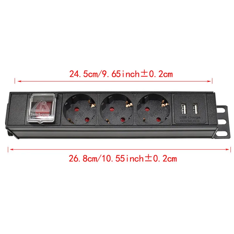 Imagem -06 - Pdu Power Strip com Interruptor Soquete ue com Iec-c14 Port Estendido com Disjuntor Usb Cabo de Extensão sem Fio ou Metros Maneiras