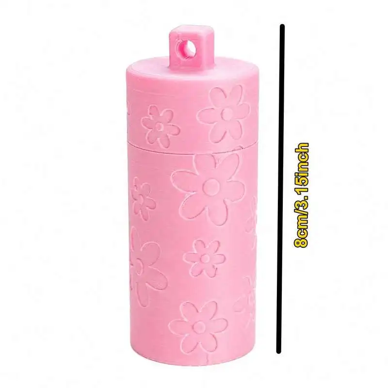 Floral Lip Balm Protective Sleeve Fit 25mm Diameter Lipstick Tube Lip Balm Cover Case
