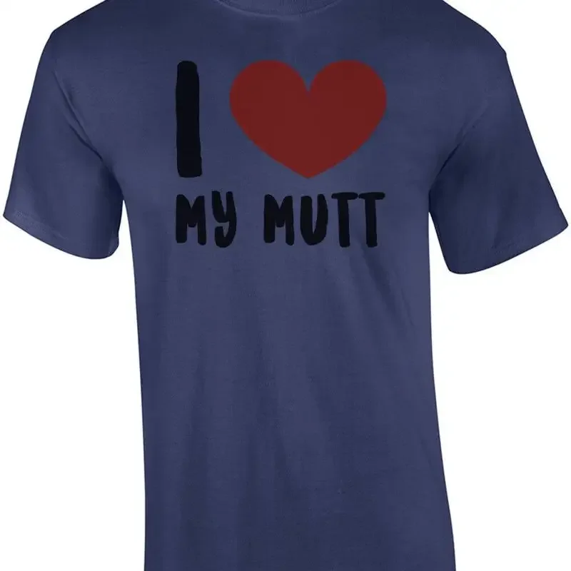 I love (heart) my mutt - mutt t-shirt