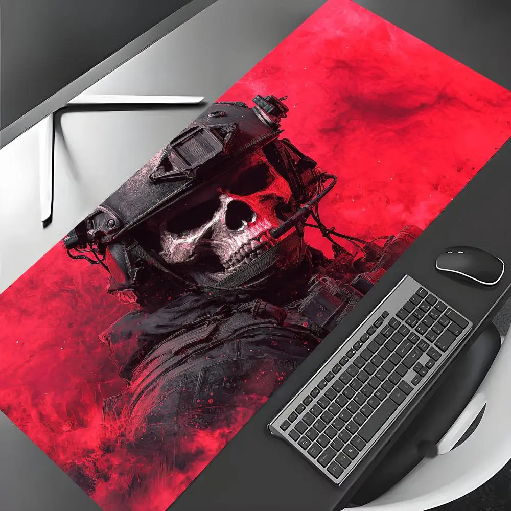 Red smoke skeleton soldier Mouse Pad Large Computer Office Game Table Mats Rubber Anti-slip XXL Mouse Mat HDP Long Desk Pads