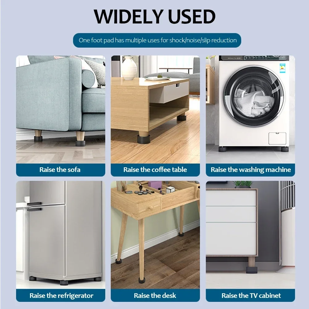 رفع ارتفاع السرير المصاعد عدم الانزلاق السرير الناهض للصدمات الساقين للأثاث أثاث متين الداعم منصات المضادة للاهتزاز #4