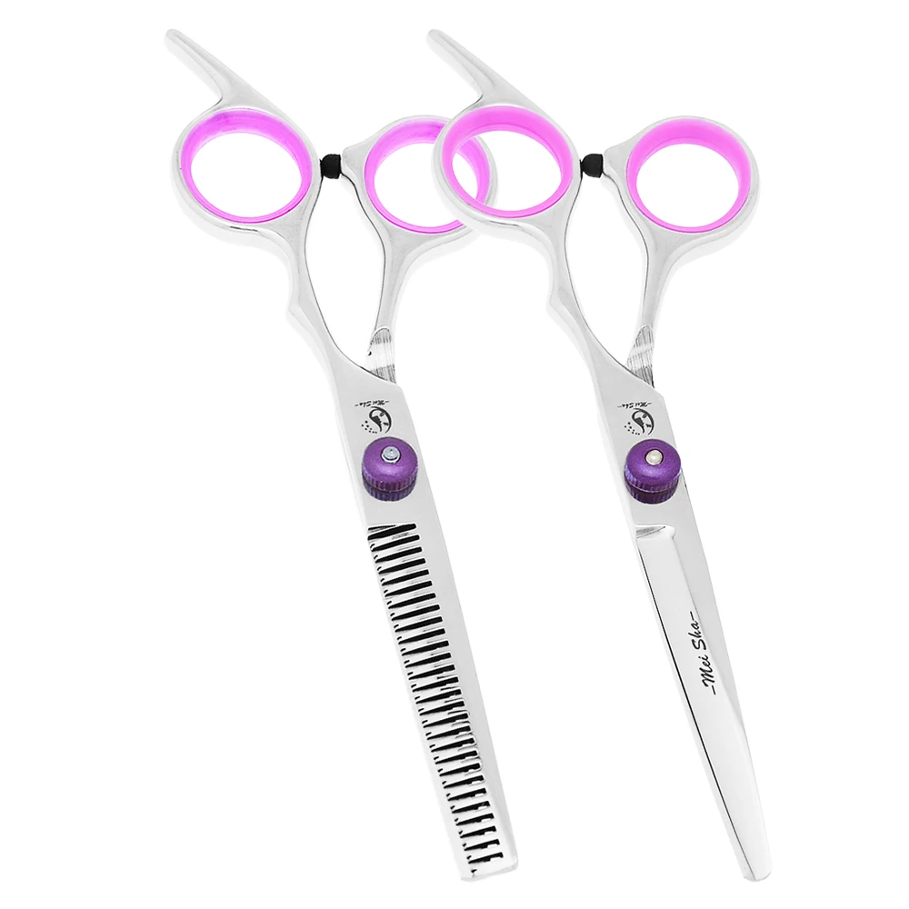Cheap 6.0" Barbers Hair Cutting Scissors Thinning Shears Stainless Steel Hairdressing Hair Tijeras Home Clippers DIY Used A0041A