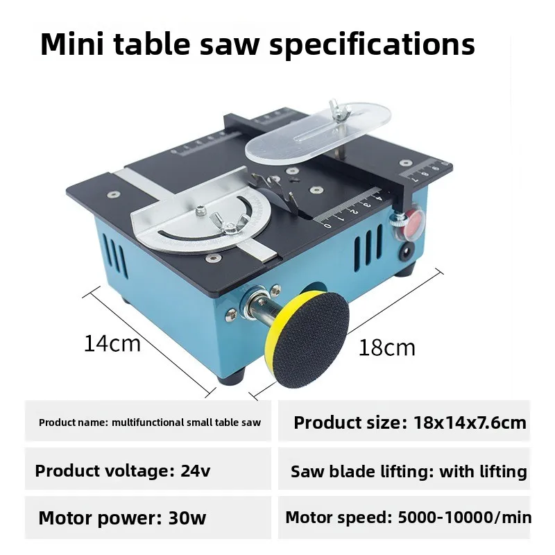 Miniature Desktop Small Table Saw DIY Acrylic PCB Metal Cutting Machine Mini Automatic Household Small Chainsaw