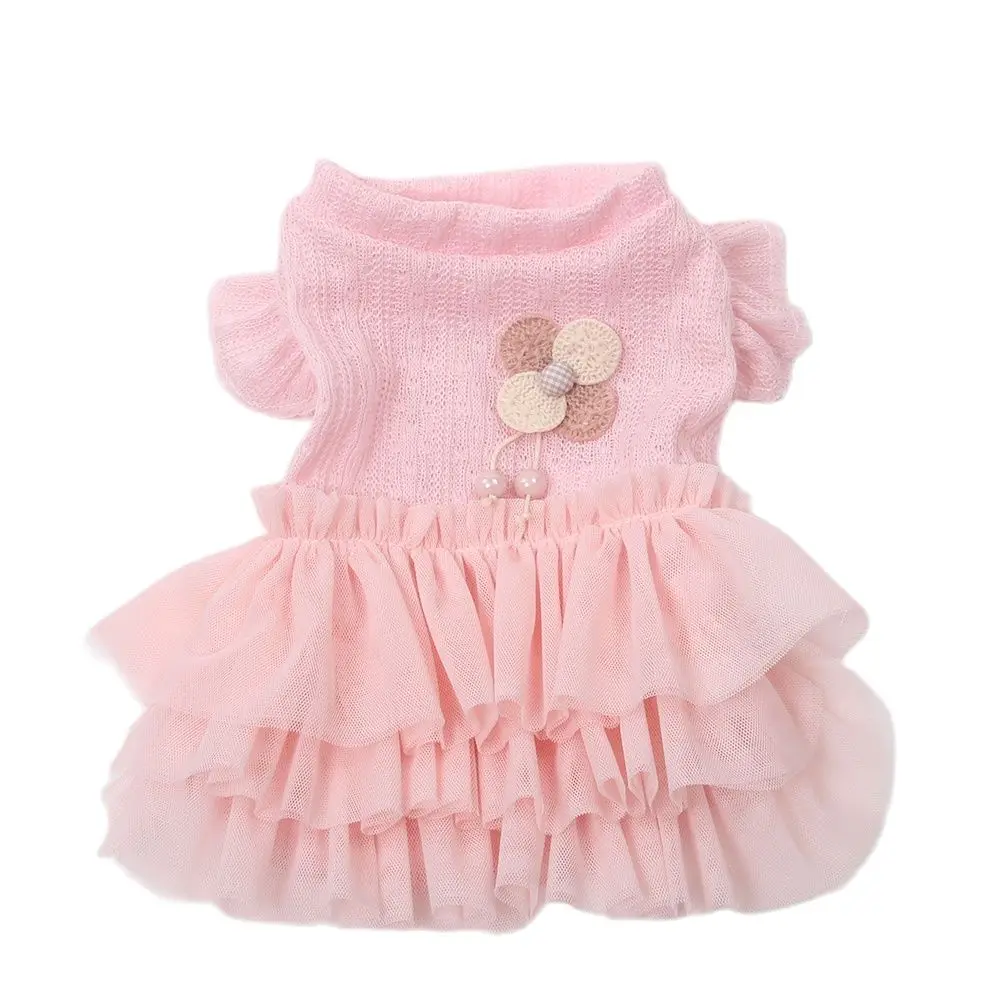 Princess Dog Cat Dress Skirt Flower&Lace Pet Puppy Spring/Summer Clothing Outfit