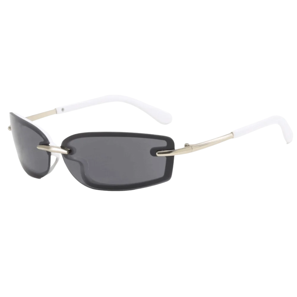 

Unisex Metal Candy Color Rimless Sunglasses Y2K Frameless Dopamine Square Sunglasses Colorful Wrap Around Eyewear Punk