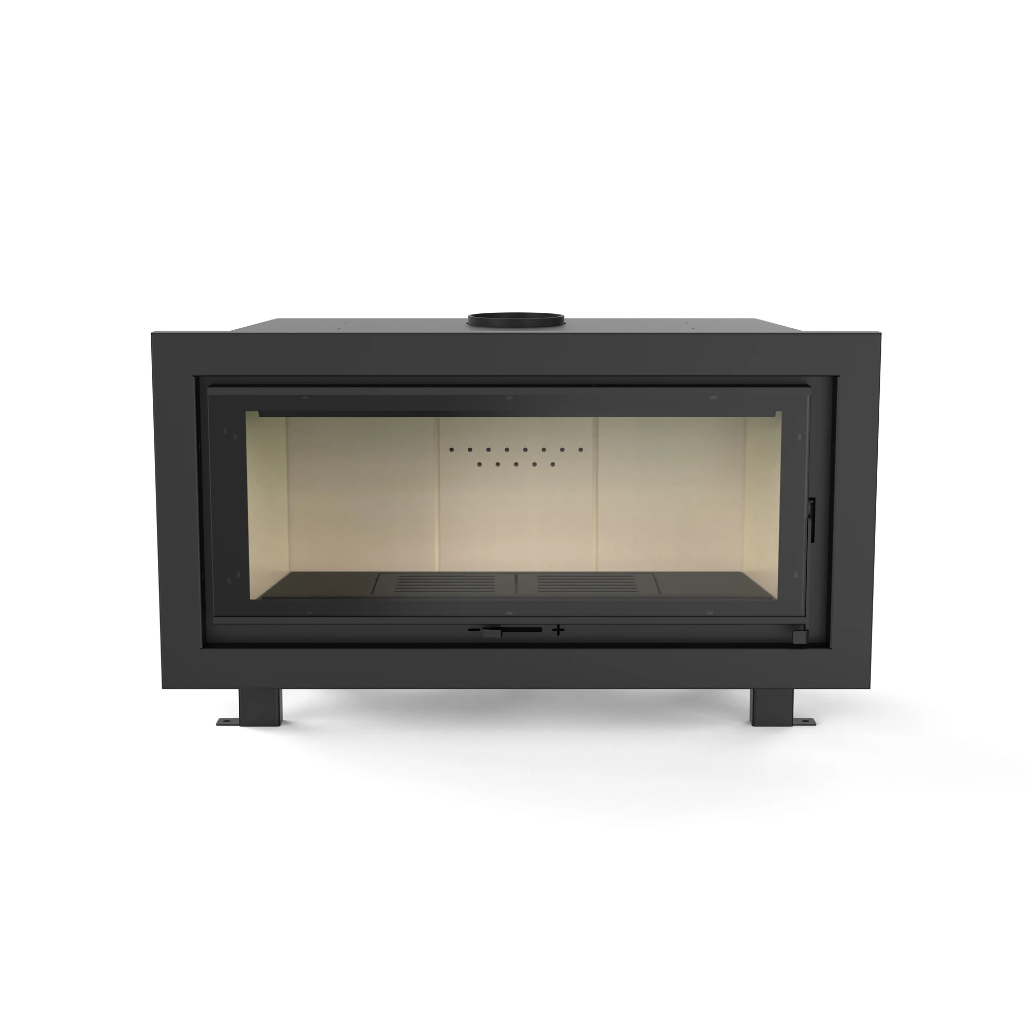 

11KW Firewood Stove Wood Stove with Large Viewing Window Indoor Wood Burning Fireplace for Insert and Freestanding