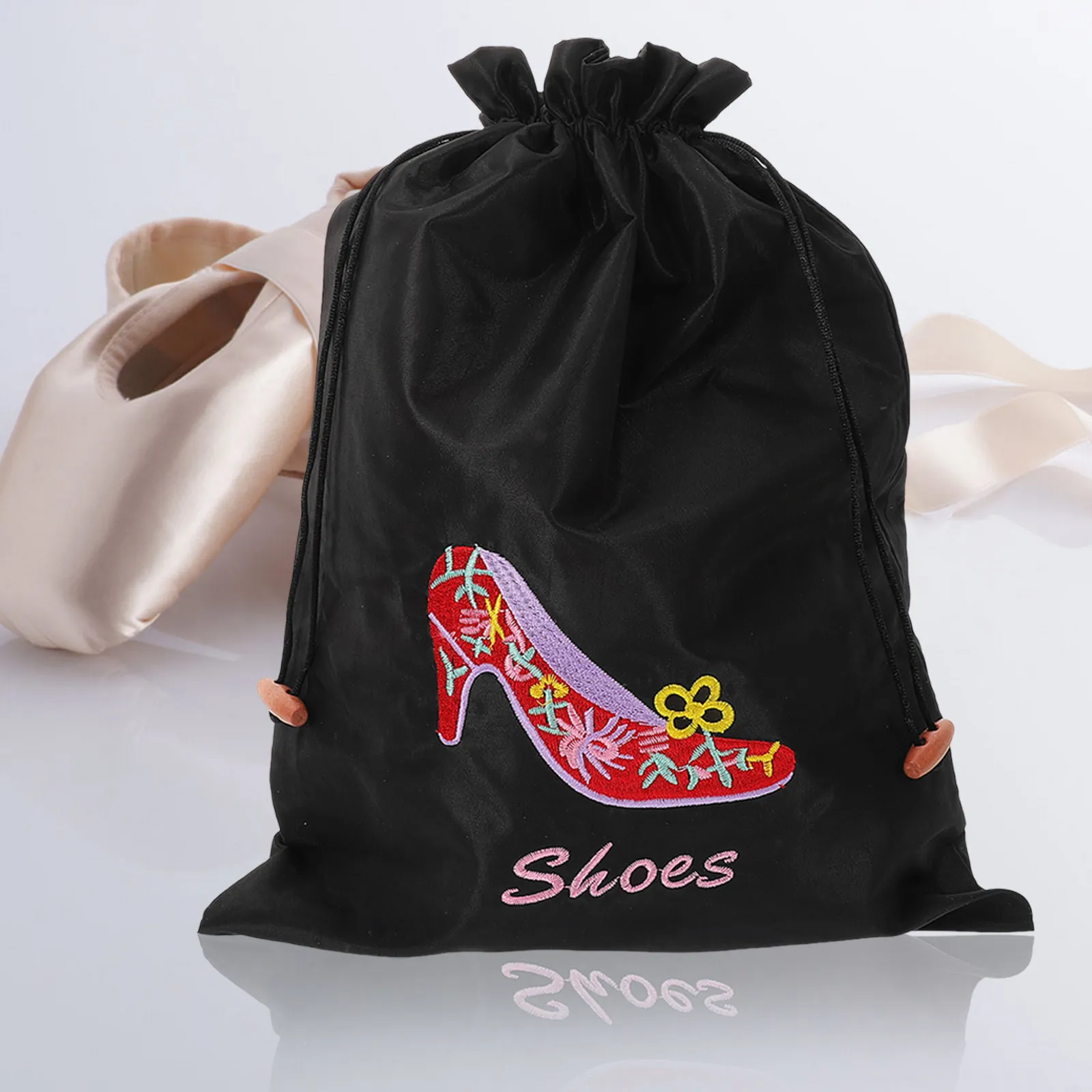 

Сумка для балетных туфель большой вместимости, износостойкая, на завязках, органайзер для танцевальной обуви, для хранения и транспортировки, многофункциональная, портативная