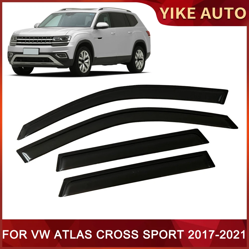 

Window Visor for VW Atlas Cross Sport 2017-2023 Weathershied Door Visor Wind Sun Rain Guards Side Window Wind Deflectors Auto