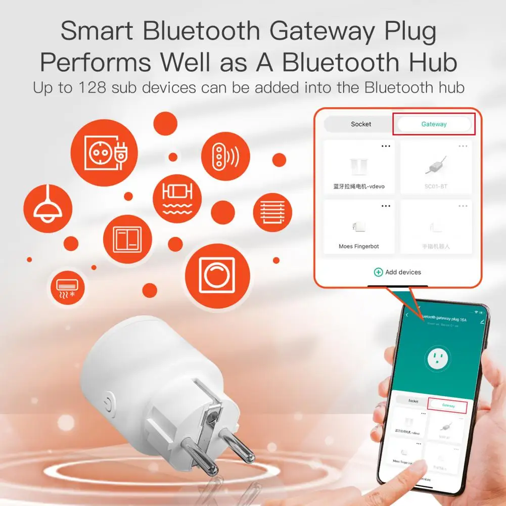 EU Plug Adapter  Practical Wireless Portable  Smart Schedule Plug Adapter