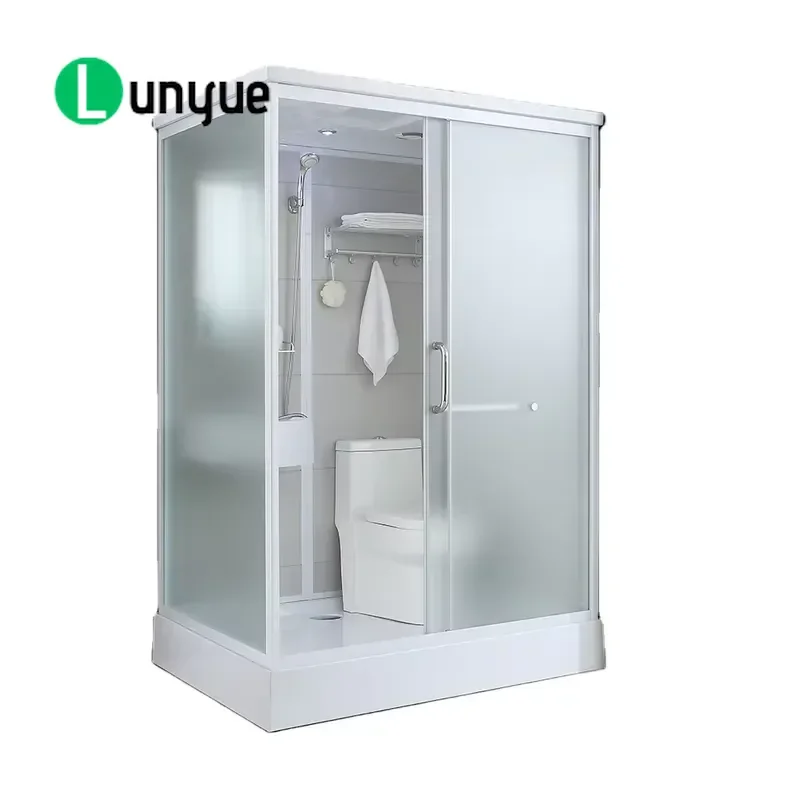 Prefabricated Modular Bathroom Pod Set with Toilet Complete Ready to Install Unit for Hotel Apartment Home Renovation Space