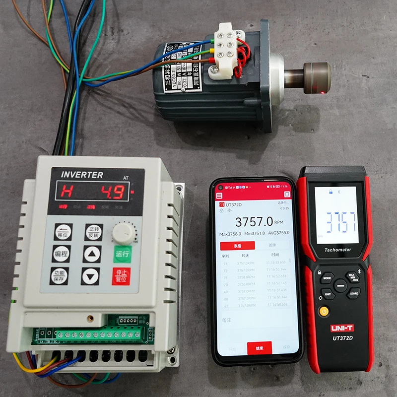 UNI-T Speed Tachometer 2-in-1 UT372D Laser Tachometer Contact And Non-contact Tacometro Digital RPM Meter Spin 1 to 19999 RPM