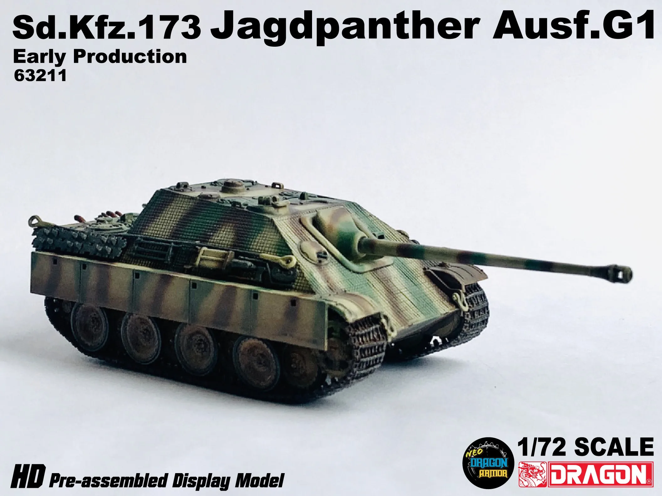 Dragon 1/72 Scale Sd.Kfz.173 Jagdpanther Ausf.G1 Early Production s.Pz.Abt.654 Ruhr Pocket NO.63211