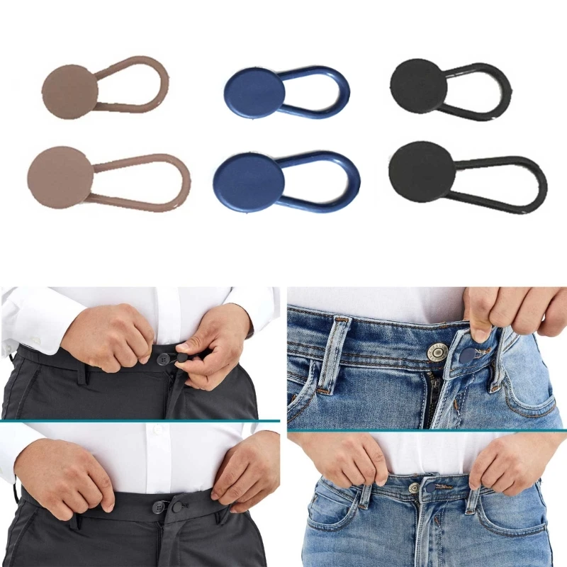 15/18mm Expander Button Broek Taille Rubber Extenders Flexibele knoppen voor mannen en vrouwen Gemakkelijk te gebruiken Dropship