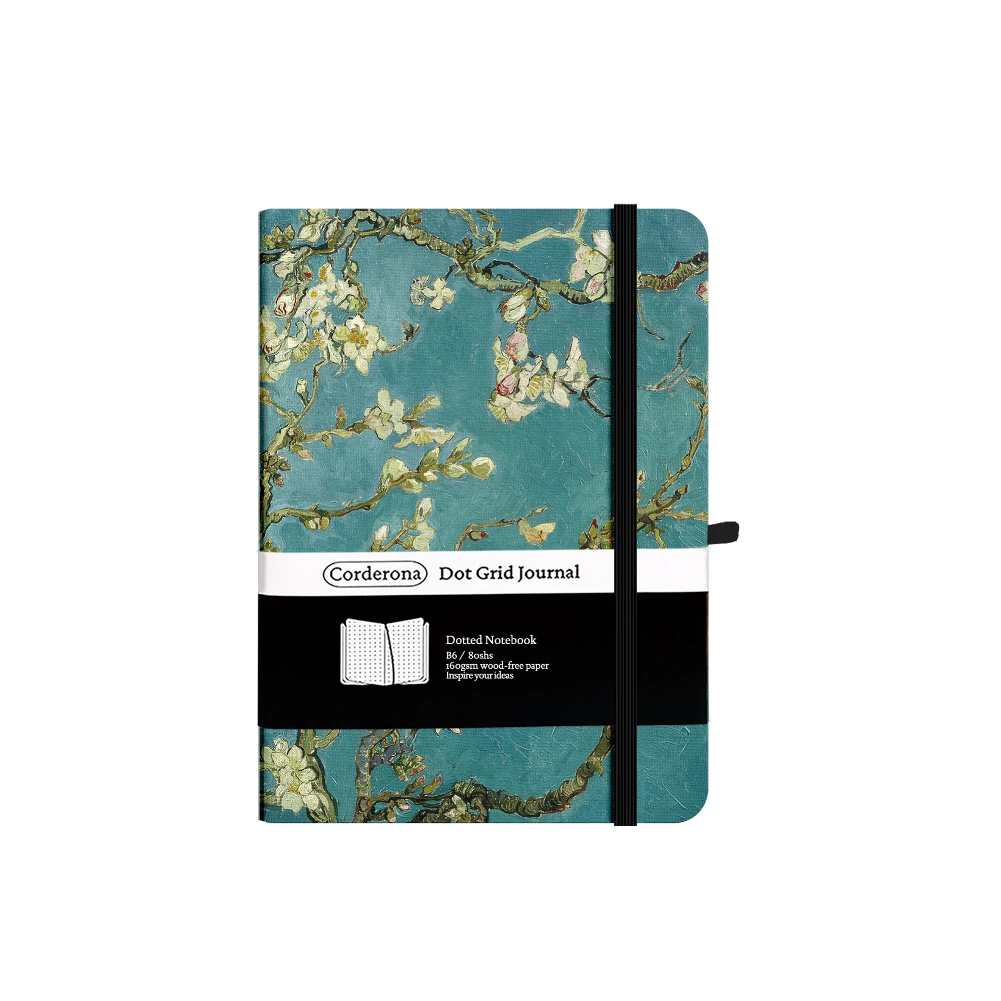 Vincent Van Gogh Bullet Dotted Journal B6 160gsm Blossoming Almond Tree Planner Travel Diary Hard Cover Notebook