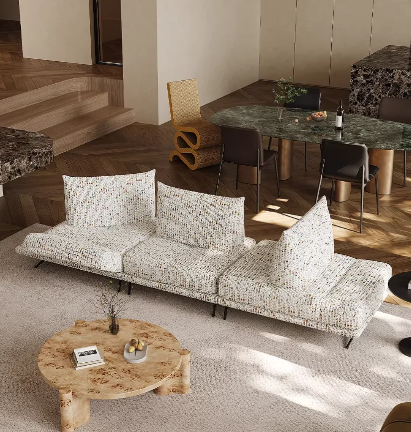 

# Fabric Sectional Sofa Set Eco-Friendly Modern Sofa With Smart Island Living Rooms