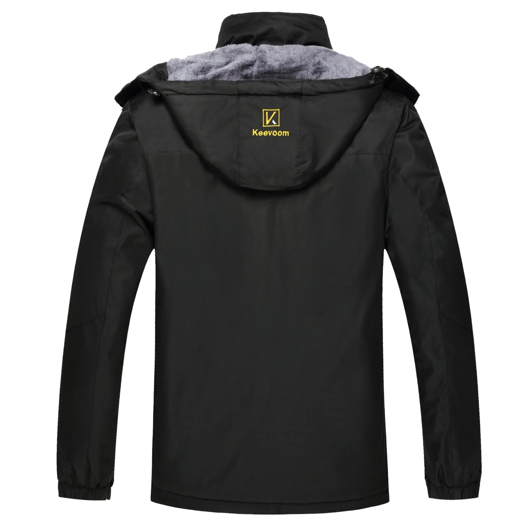 سترة صوفية خارجية للرجال مقاومة للرياح ومقاومة للماء معطف تزلج دافئ مبطن بالصوف للمشي لمسافات طويلة #2
