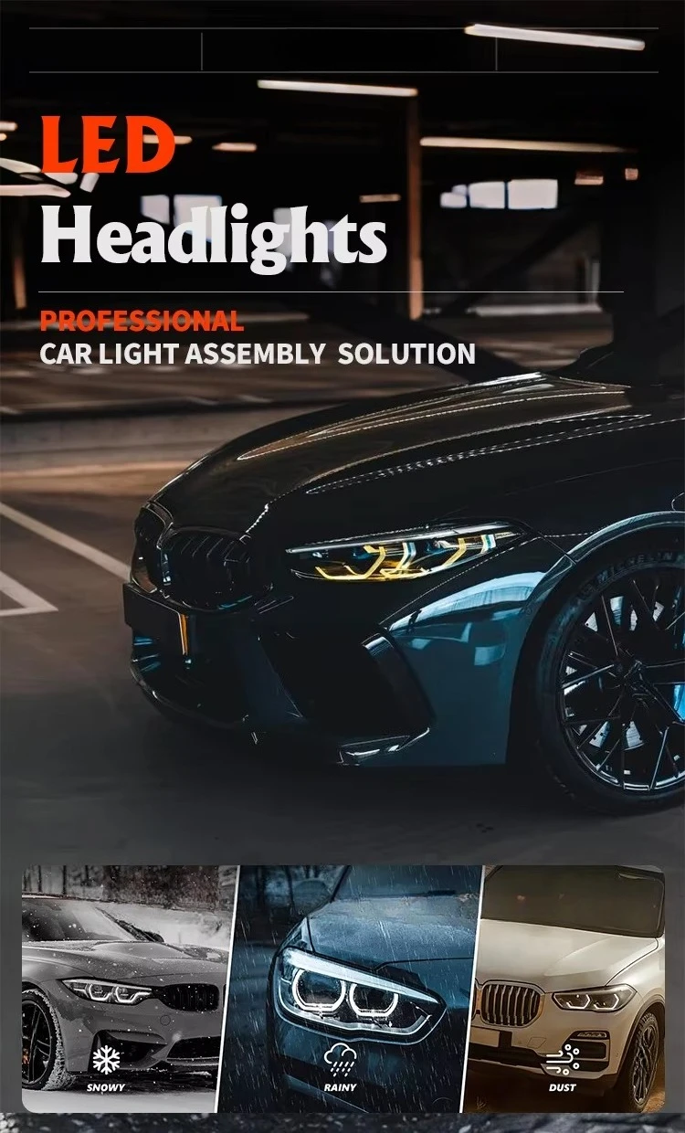 Car  E91 LED Headlights 12V New 6000K Universal Fitment Auto Lighting Systems