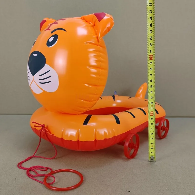 Animal inflable de dibujos animados para niños y niñas, lindo cerdo, Tigre, juguete inflable para tirar a mano, globos, juguetes, decoraciones para Carparty 2021