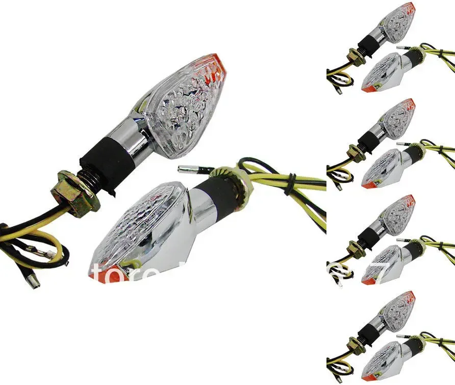 

Оптовая партия 5 ~ универсальный светодиодный индикатор указателей поворота для мотоцикла, двойной спортивный велосипед для грязи, супермото, Honda Kawasaki Suzuki Yamaha