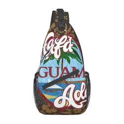 Guam Flower Hafa Adai Chest Bag Retro Portable Out Cross chest bag personalizzabile