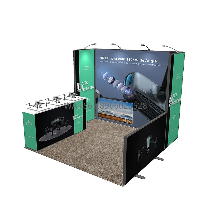 Expandable Modular 10x10 Metal Frame Modular Customized Trade Show Booth Fair