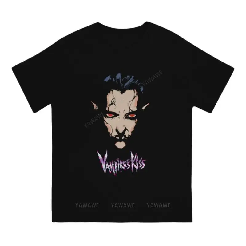 Funny Vampire's Kiss Classic  T-Shirts Men Round Collar Cotton T Shirts Castlevania Trevor Belmont Short Sleeve Tees Adult