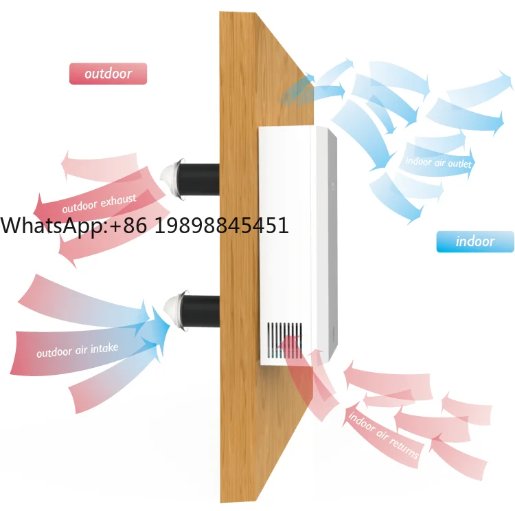 

Wall Mounted air Supply and Exhaust HRV ERV for Bedroom House Use Hvac Systems Vmc Double Flux Hrv Single Room