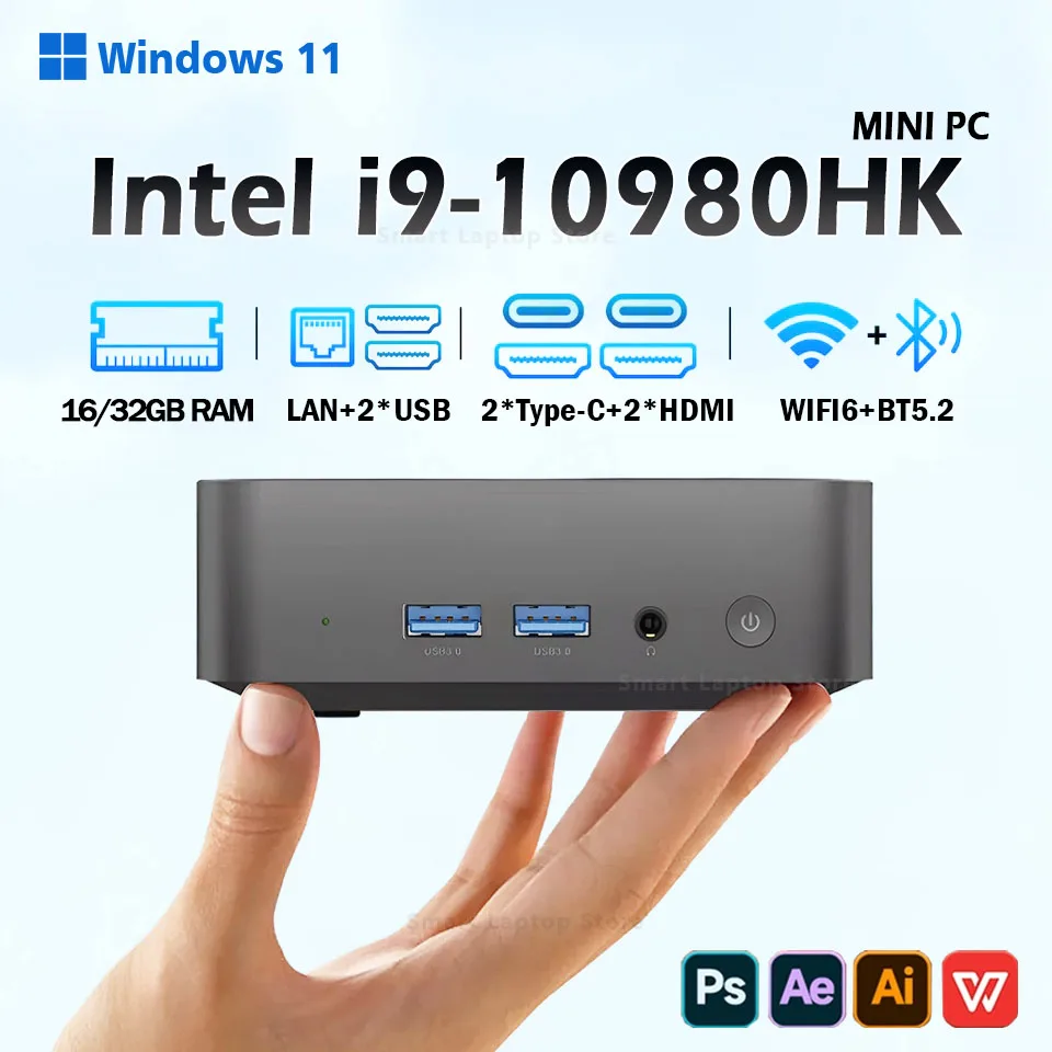 �y�Z�[�����z�V�^�~�jPC Windows 11 Intel Core i9 10980HK Intel N150 16GB/32GB RAM 1TB/2TB �~�j�R���s���[�^�[ �f���A��WIFI 6 �~�j�Q�[�~���OPC �f�X�N�g�b�v