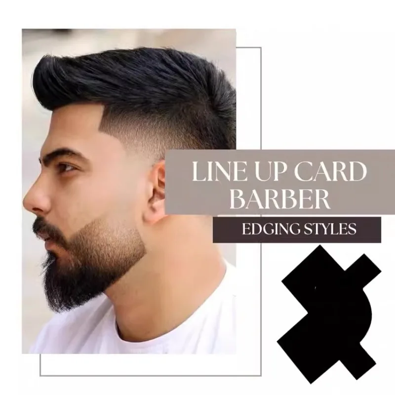 

Hairline Enhancement Card Beard Line Up Shaping Tool Lineup Guide for Styling and Edging Shape Up Tool Multi-Use Hairline Guide