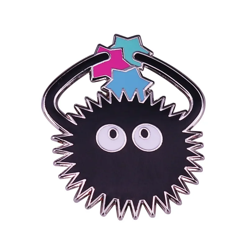 Soot Sprite Hard Enamel Pin Lapel Badge Cute Cartoon Anime Brooches Denim Jacket Backpack Pin Decoration