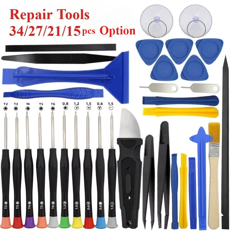 34/15 in 1 Precision Repair Screwdriver Tool Kit for Mobile Phone Laptop Tablet Computer Electronics Disassembly and Maintenance