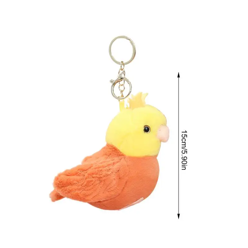 การ์ตูน Parrot พวงกุญแจการ์ตูน Parrot กระเป๋าถือ Charm พวงกุญแจกระเป๋าเป้สะพายหลัง Keyrings ตุ๊กตาน่ารักกระเป๋า Charm Multifunctional