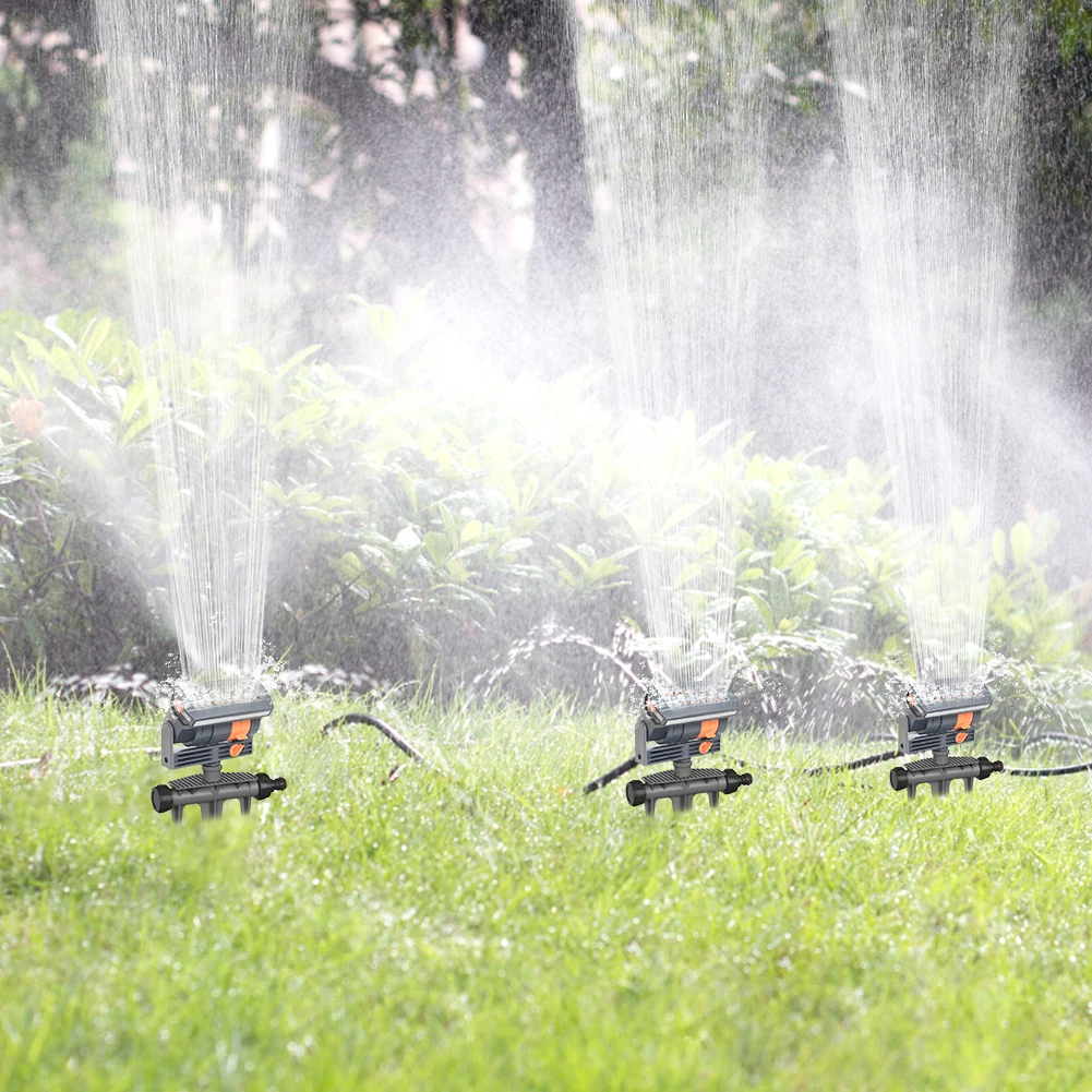 Oscillating Sprinkler Lawn Swing Sprinkler 16 Nozzles Garden Sprayer Adjustable Flow Watering Device for Plants Grasses Flowers