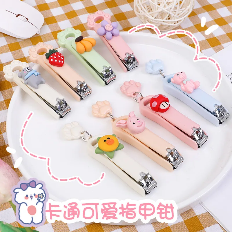 Kawaii Cartoon Cat Claw Nail Clippers Student Ins Girl Heart Children's Mini Nail Clippers Portable Nail Tools