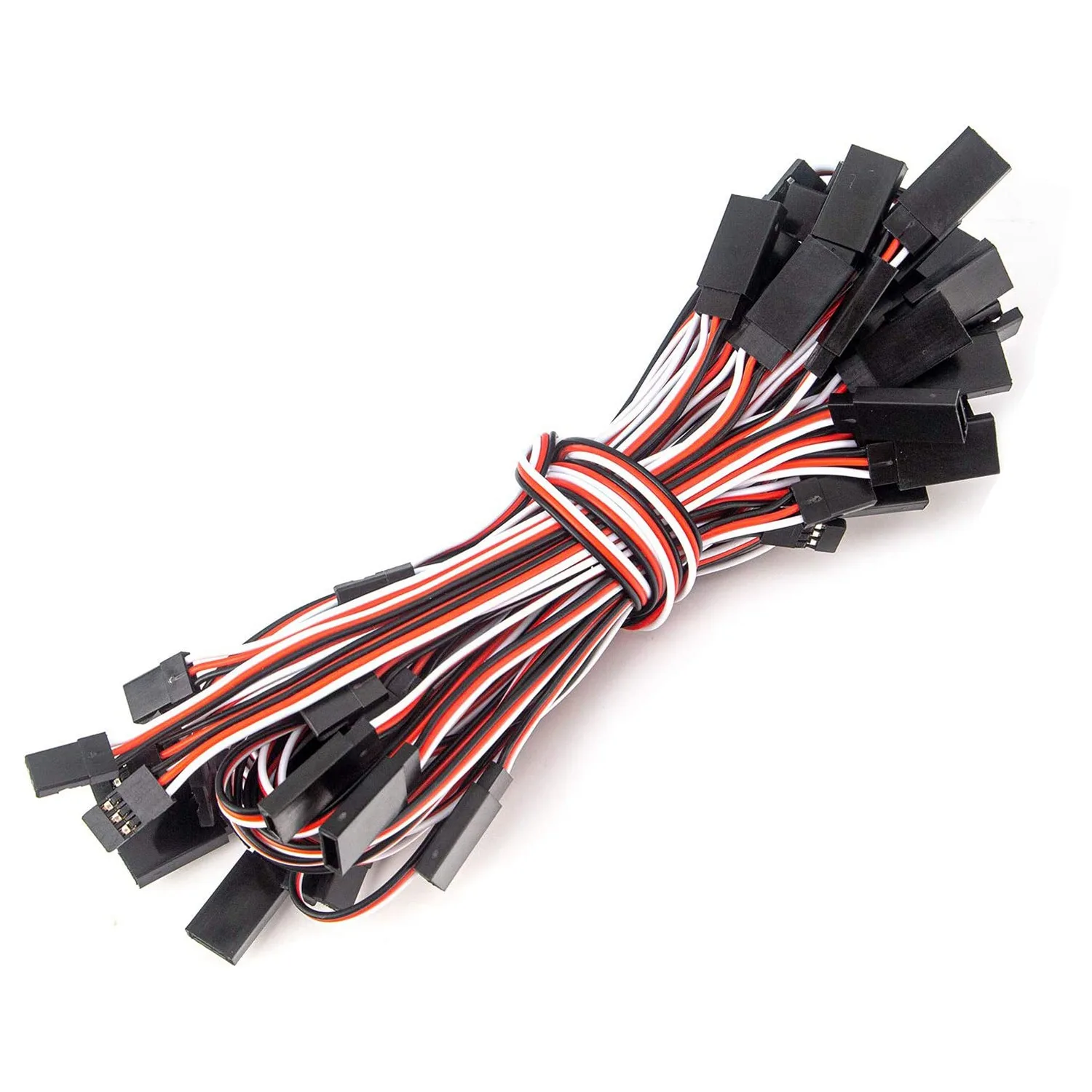【STOCK】30 Pcs 3-Pin Extension Cable Cord Male To Female Lead Wire Connectors for Servo Extension Remote Control Parts - 5 Sizes
