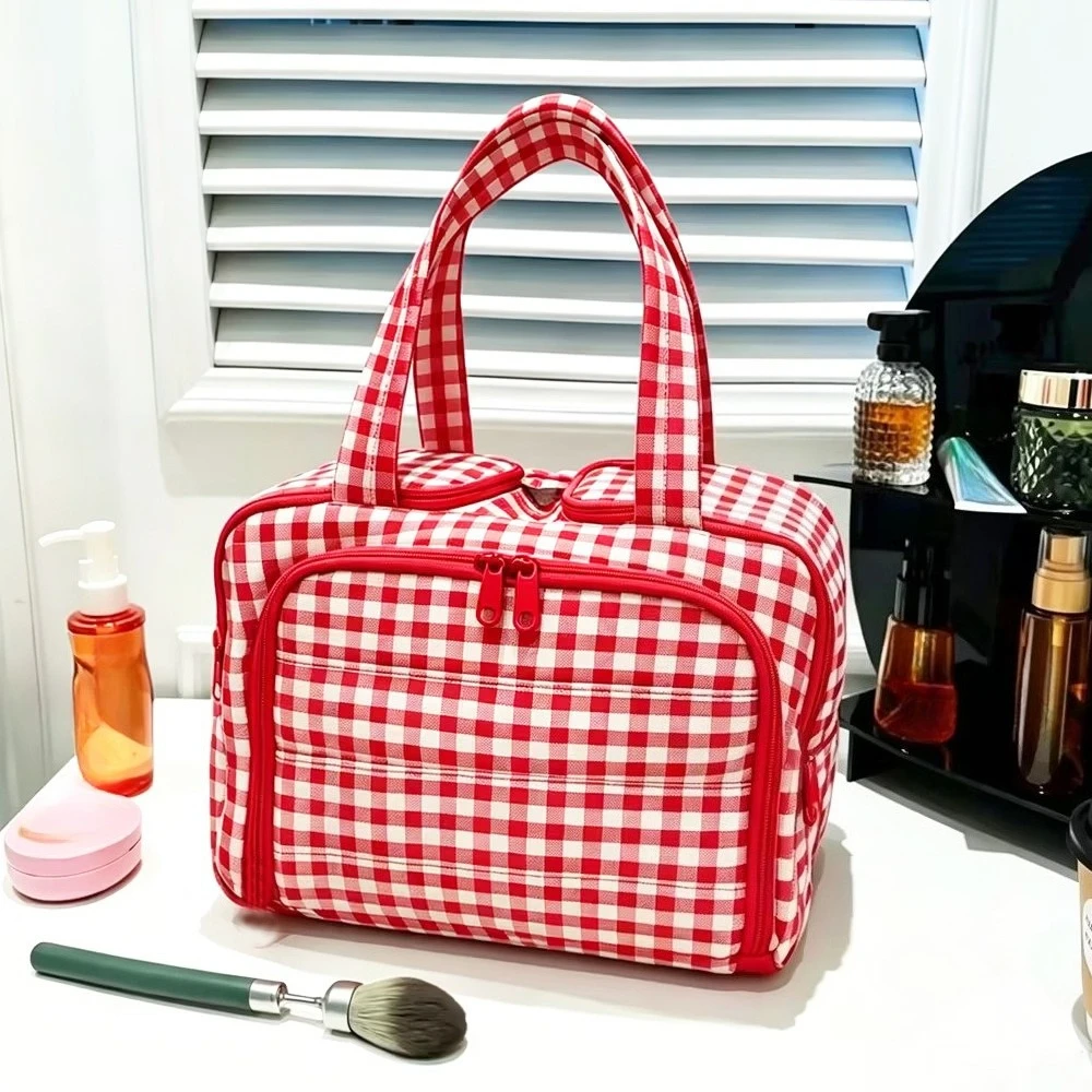 Large Capacity Handheld Cosmetic Bag for Women Travel Toiletry Organizer Makeup Storage Wash Bag Fashion Women's Handbag