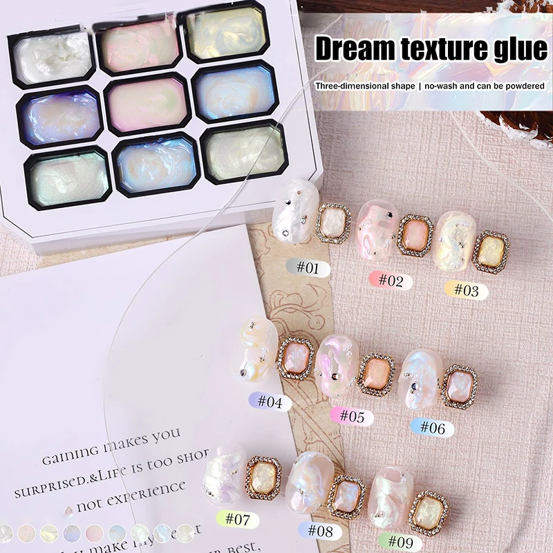 New 9Colors Painting Gel Drawing Gel Palette French Ombre Gel Nail Polish UV Gel Salon Holographic Manicure Female Nail Art Tool