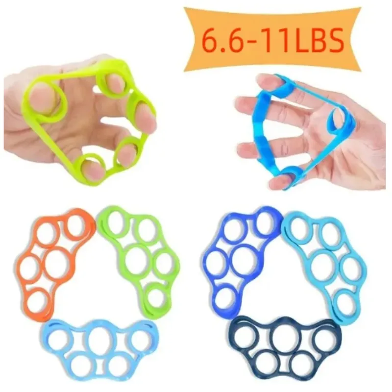 Hand Grips Silicone Finger Expander Hand Gripper Wrist Strength Trainer Finger Exerciser Resistance Bands Fitness Gym Weights