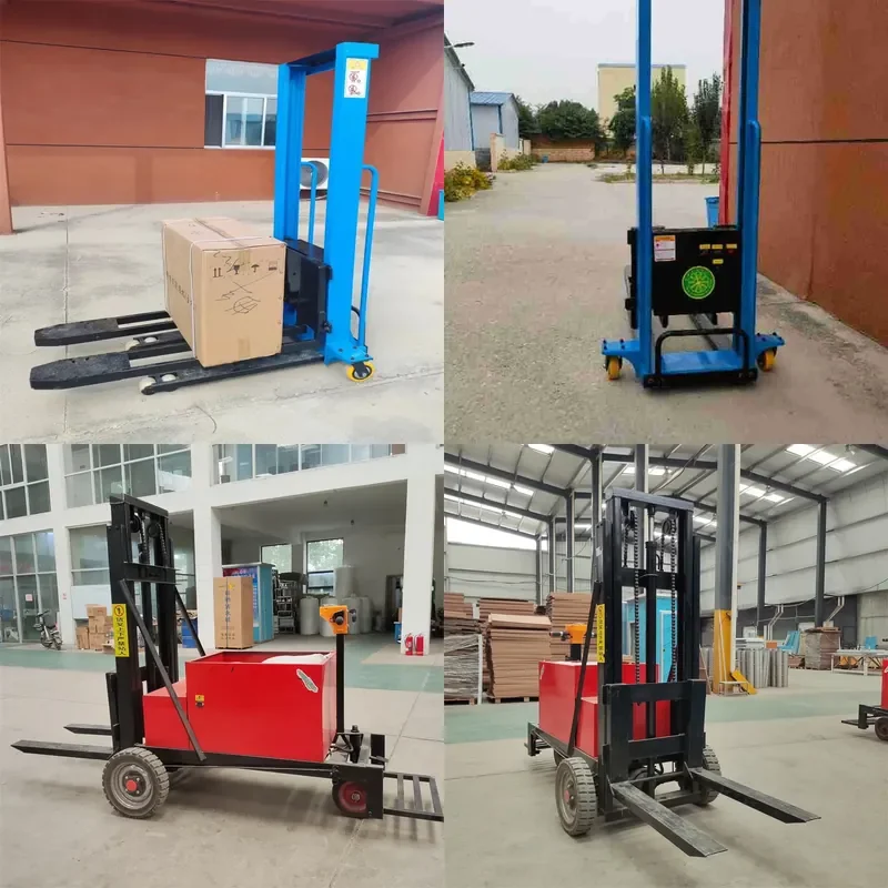 Electric Remote Control On-Board Fork for Warehouse Logistics Portable Loading Unloading Station Drive-On Electric Forklift