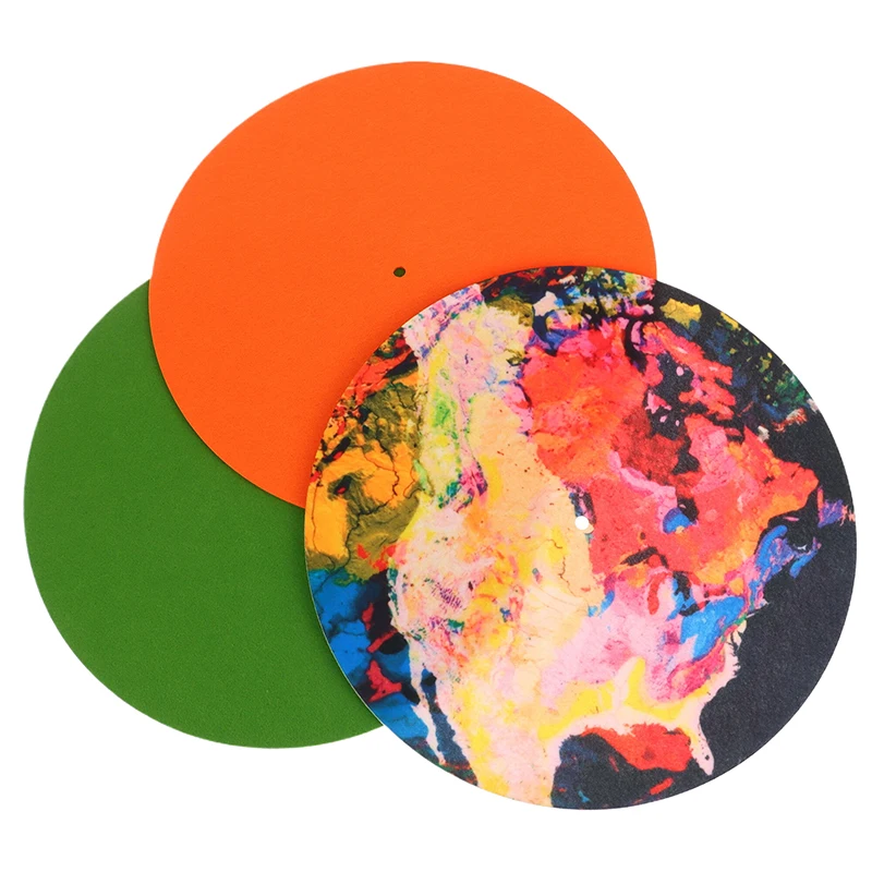 For LP Vinyl Record Audio Replacement DIY Accessories Audiophile Thick Turntable Mat 1PC Slip Mat Felt Turntable Platter Mat