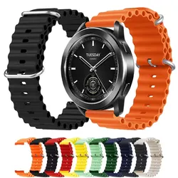 Xiaomi 시계 S4 S3 S2 S1 스포츠 팔찌 Mi 시계 컬러 2 스트랩 Xiaomi Watch 2 Pro 남성 여성 Correa 용 실리콘 오션 밴드