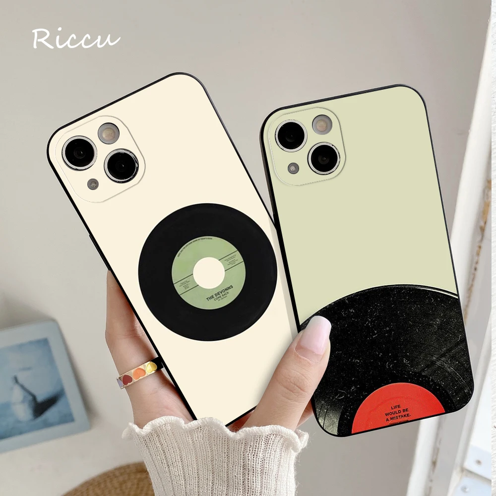 FOR IPhone 14 Vinyl Records Soft Case for Iphone 14 11 12Pro 8 7 Plus X 13Pro MAX SE2020 XR XS Covers