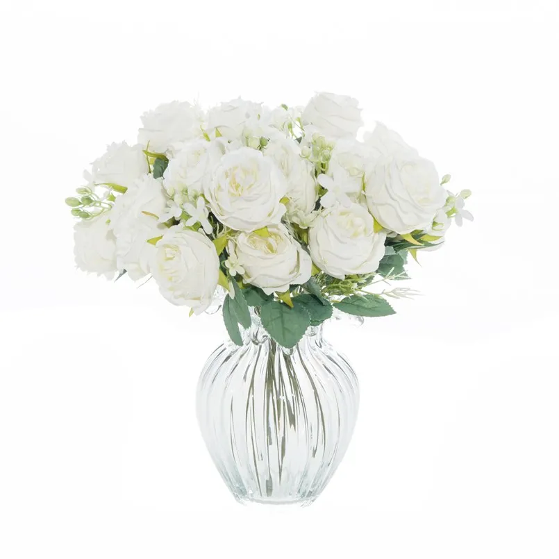 Künstliche Blume für Zuhause, Raumdekoration, Zubehör, Hochzeit, Sammelalbum, Pfingstrose, Süßigkeiten, Geschenkbox, Arrangement, Festival, Seidenrosenstrauß – Detail 14
