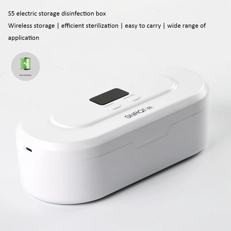 

S5 Electric Storage Disinfection Box Portable Nail Tools Sterilizer Wireless Multifunction Ultraviolet Sterilization Box