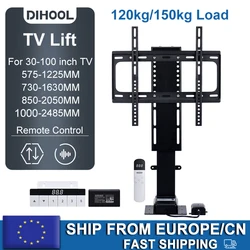 Large Electric TV Lift Motorized for MAX 100 Inch TV Cabinet with 1500mm Stroke 100kg Load Capacity -  TV Lift System